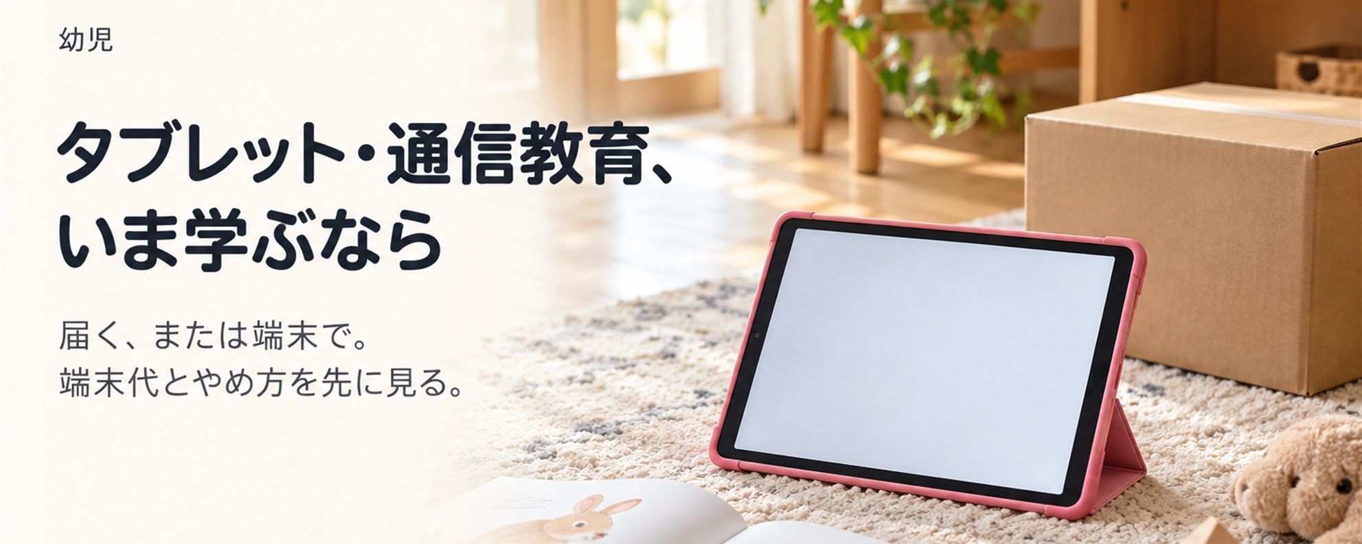 タブレット・通信教育、いま学ぶなら — 届く、または端末で。月額。端末代と退会の条件を先に読む。