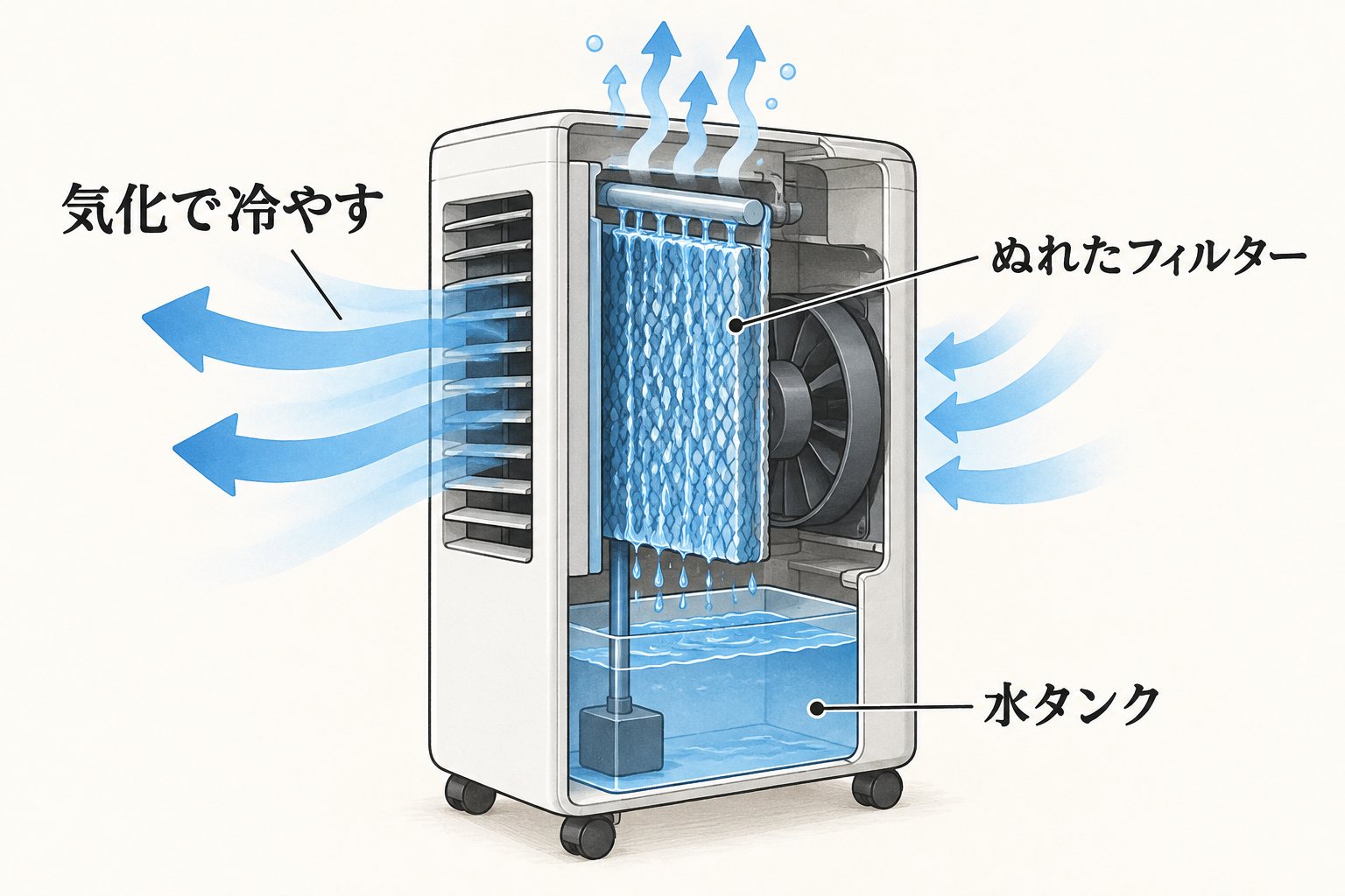 冷風扇の仕組み