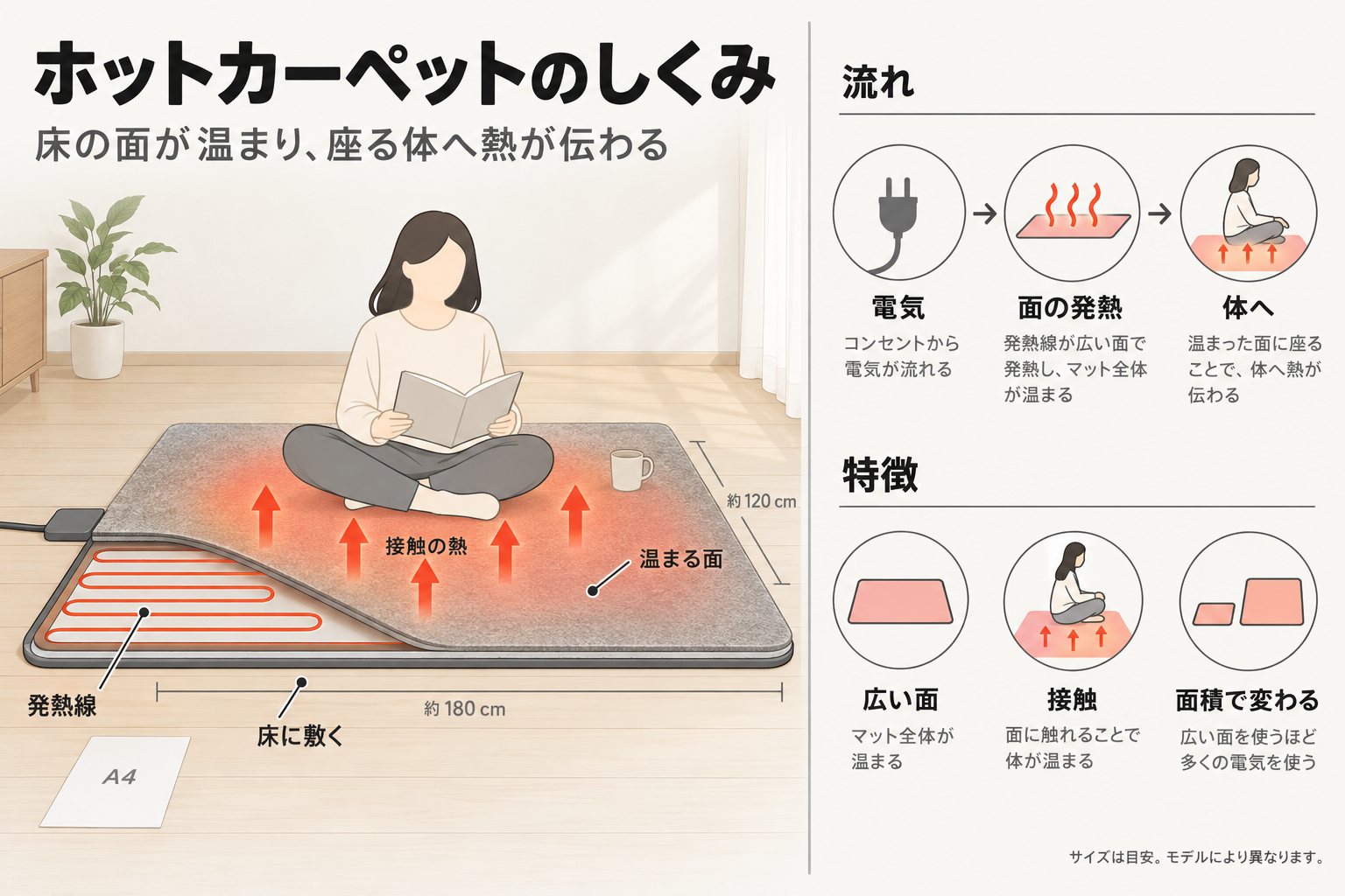 ホットカーペットの仕組み