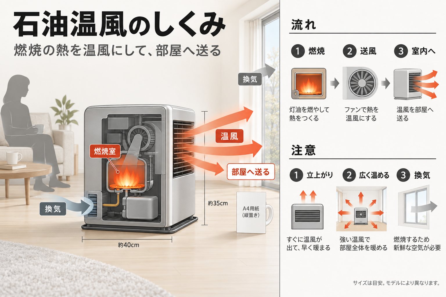 石油ファンヒーターの仕組み