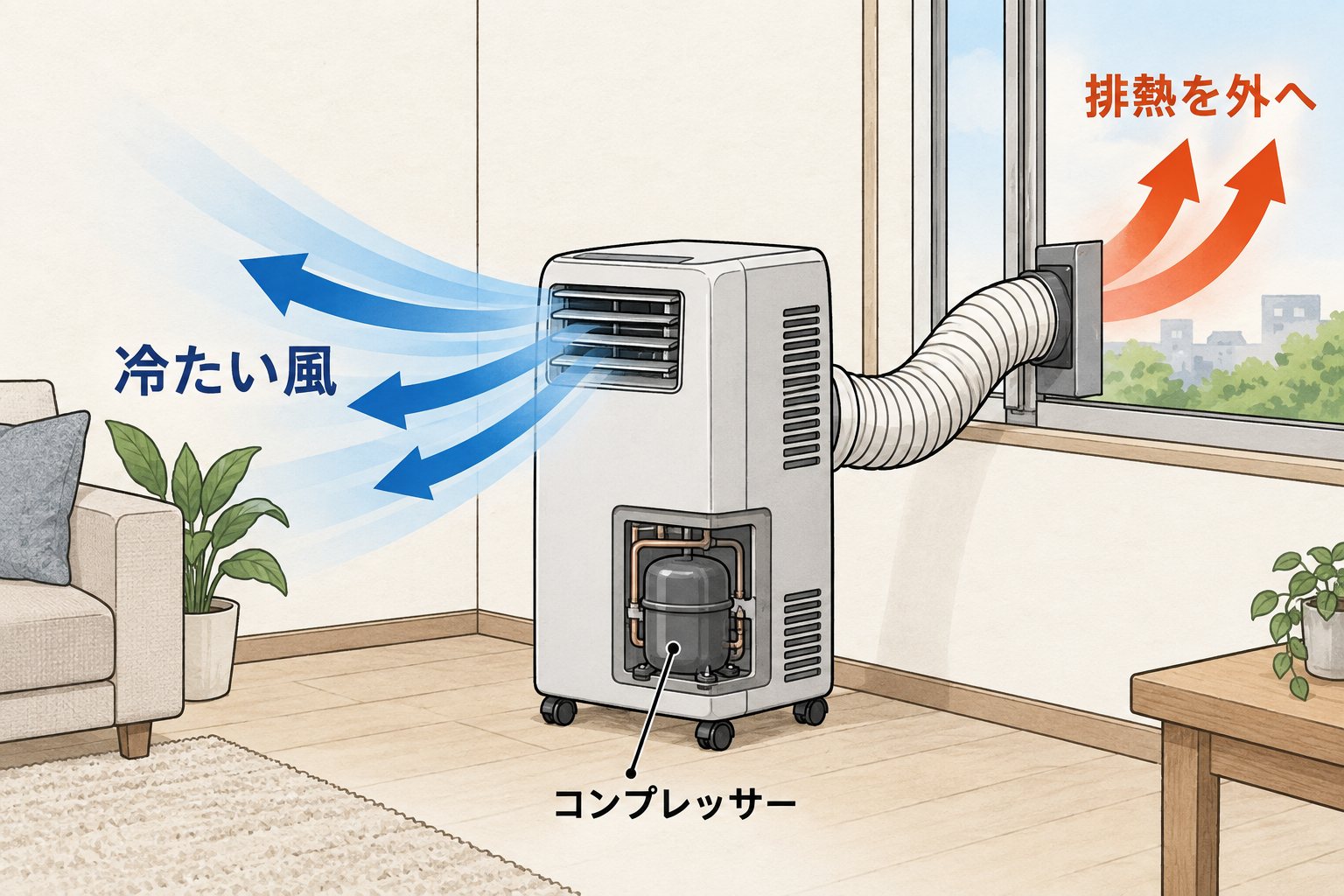スポットクーラーの仕組み